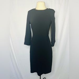 Burberry London Black Uniform Sheath Long Sleeve Dress - NEW (Size: 4, 8)